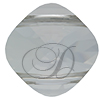 SWAROVSKI 5180 Double Hole Square Bead 8mm Silver Shade